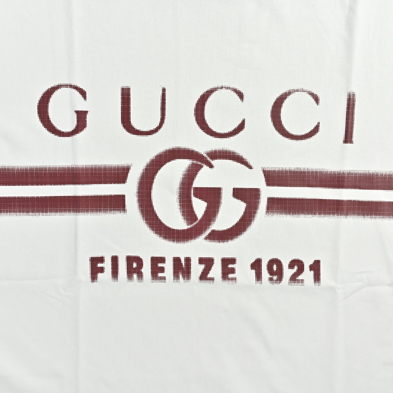 Gucci Ivory Double-G Stripe Wordmark Graphic Tee