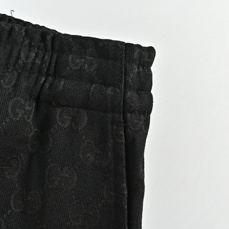 Gucci All-Over Monogram Bermuda Shorts – Black