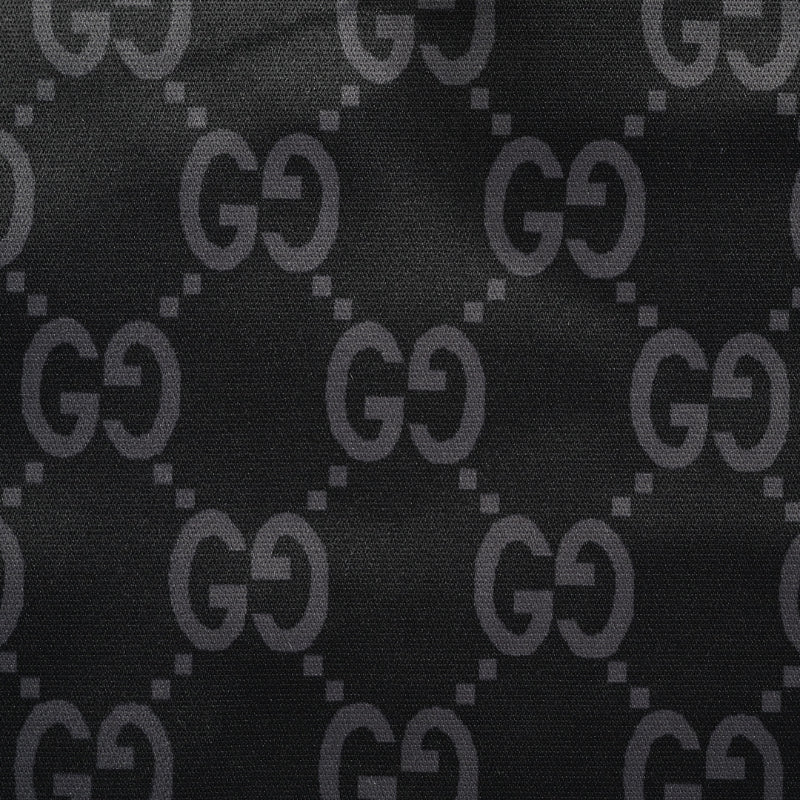 Gucci All-Over Dual-Letter Jacquard Swim Shorts – Black / Side Stripe