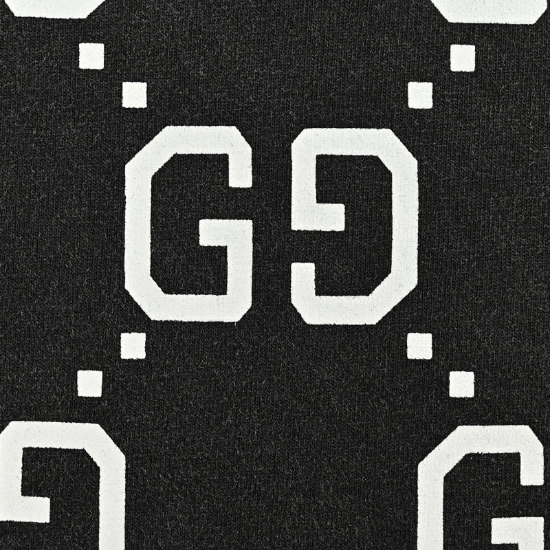 Gucci Black Half-Body GG Monogram Graphic Tee
