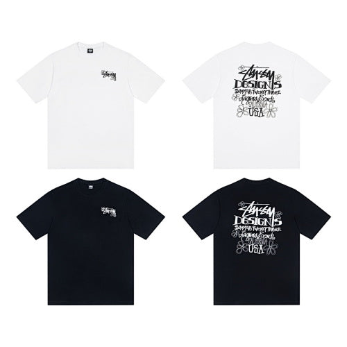 Stussy Summer LB Tee Print Crew Neck Short Sleeve T-Shirt