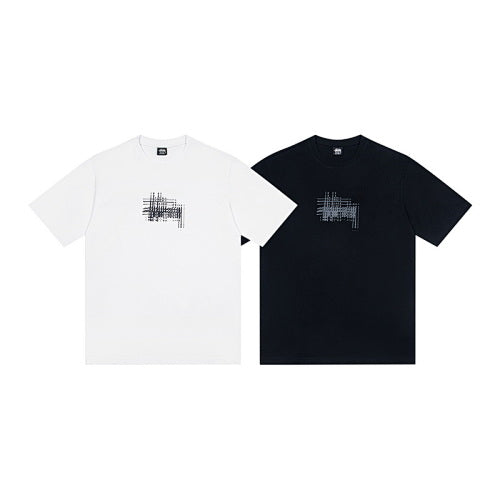 Stussy Refracted Tee Phantom Logo Print Crew Neck Short Sleeve T-Shirt