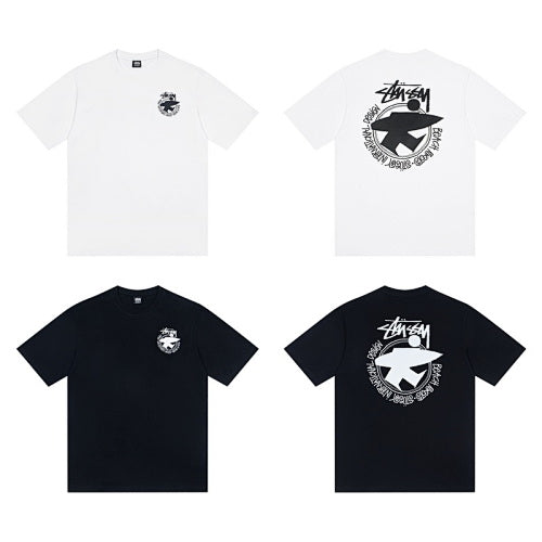 Stussy Anvil Circle Badge Print Crew Neck Short Sleeve T-Shirt