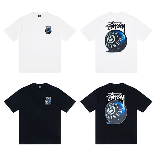 Stussy Collaboration Series 8-Ball Print Crew Neck T-Shirt