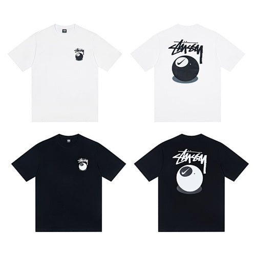 Stussy Collaboration Series Letter 8-Ball Print Crew Neck T-Shirt
