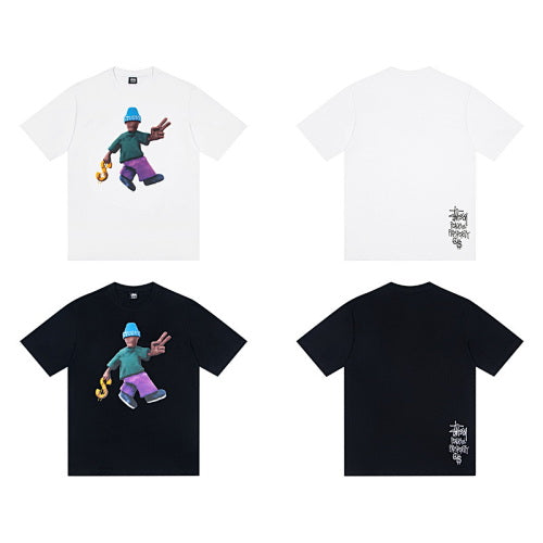 Stussy Peace & Prosperity Print Crew Neck T-Shirt