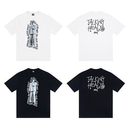 Stussy x Talking Heads Band Graphic Crew Neck T-Shirt