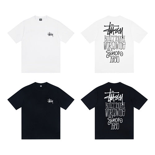 Stussy Holiday Collection Logo Letter Print Crew Neck T-Shirt