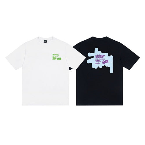 Stussy World City Dice Graphic Crew Neck T-Shirt