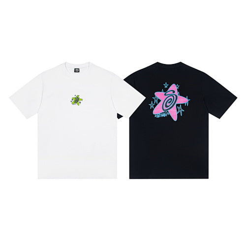 Stussy Holiday Collection Galaxy Star Print Crew Neck T-Shirt