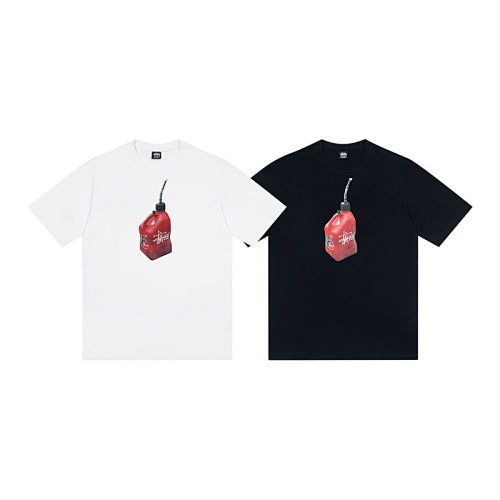 Stussy Gas Can Print Crew Neck T-Shirt