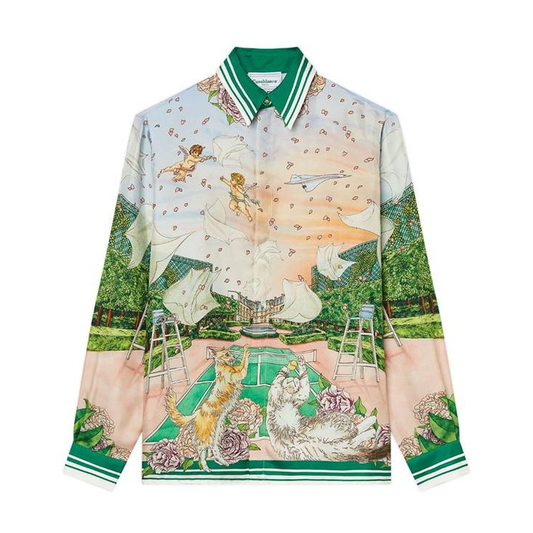CASABLANCA Long Sleeved Silk Shirt #X559