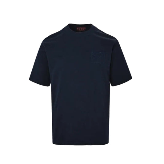 Gucci Navy Heavyweight Cotton Essential Tee