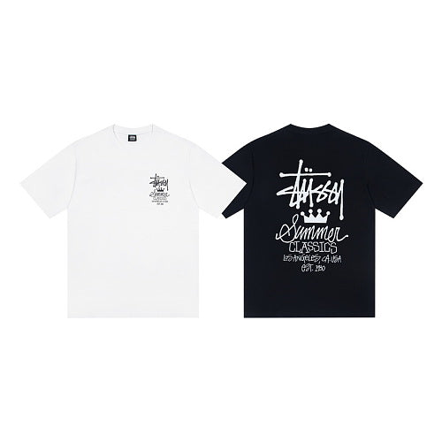 Stussy Summer Classics Crown Back Graphic Print Crew Neck Short Sleeve T-Shirt