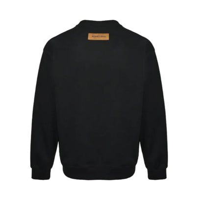 Louis Vuitton Leather Label Minimal Sweatshirt – Black