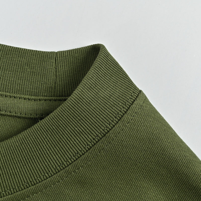 Gucci Army Green Tonal GG Embroidery Heavyweight Tee