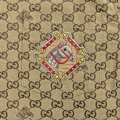 Gucci GG Monogram Jacquard Bee Camp Collar Shirt