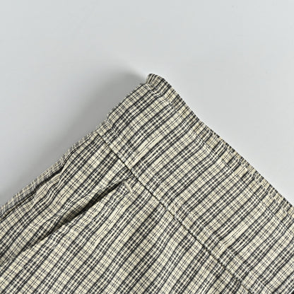 Louis Vuitton Glen Plaid Zip-Off Cargo Trousers — Stone