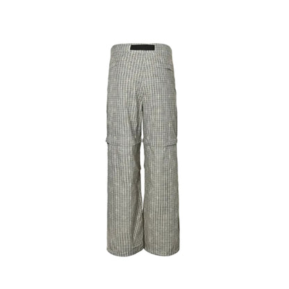 Louis Vuitton Glen Plaid Zip-Off Cargo Trousers — Stone