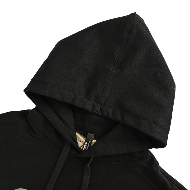 Gucci Black Heavyweight Cotton Hoodie with Rainbow Gradient Wordmark Print