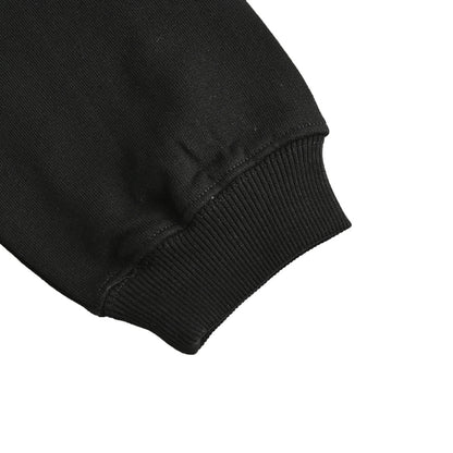 Gucci Black Heavyweight Cotton Hoodie with Rainbow Gradient Wordmark Print