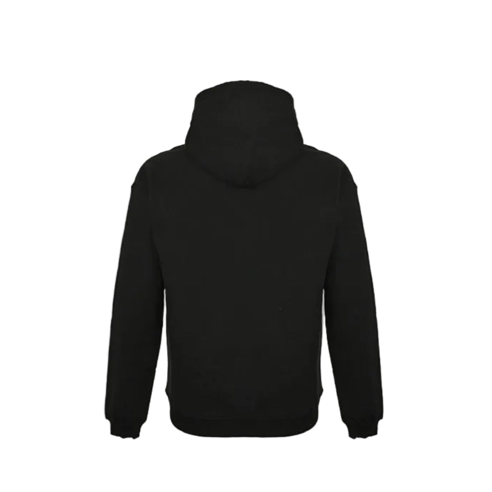 Gucci Black Heavyweight Cotton Hoodie with Rainbow Gradient Wordmark Print