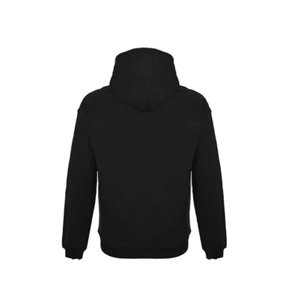 Gucci Black Heavyweight Cotton Hoodie with Rainbow Gradient Wordmark Print