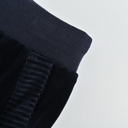 Louis Vuitton Leather Patch Fleece Joggers — Black