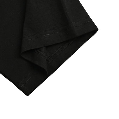 Gucci Black Burgundy Rib Collar 3D Block Wordmark Heavyweight Tee