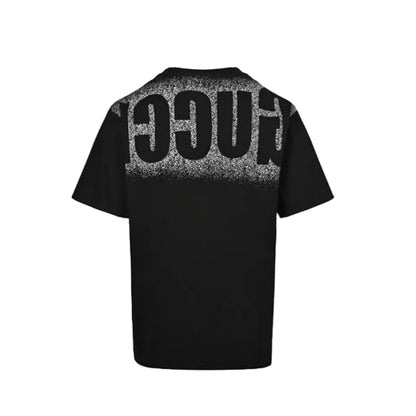 Gucci Black Lower-Body Spray Noise Wordmark Heavyweight Tee