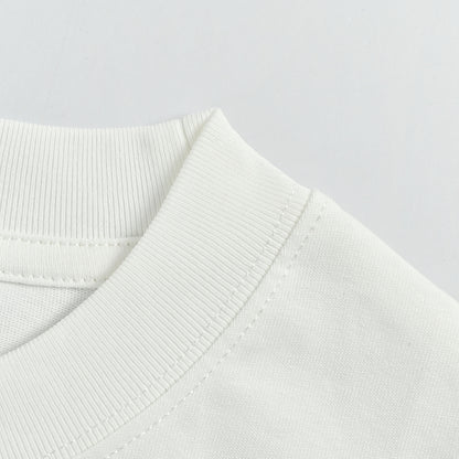 Gucci White Double-G Stripe Wordmark Graphic Tee