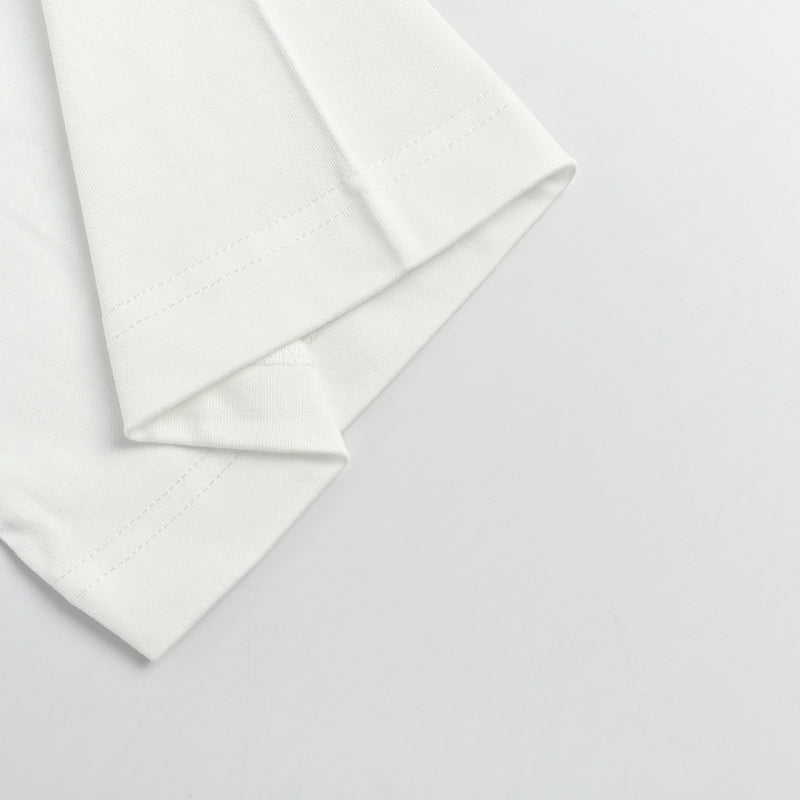 Gucci White Double-G Stripe Wordmark Graphic Tee