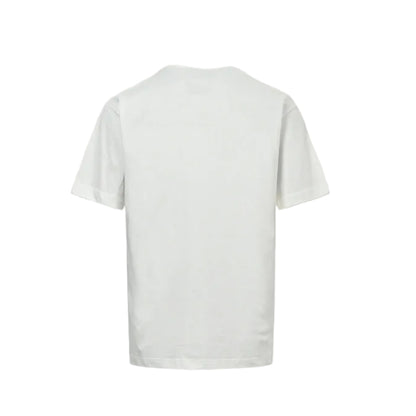 Gucci White Double-G Stripe Wordmark Graphic Tee