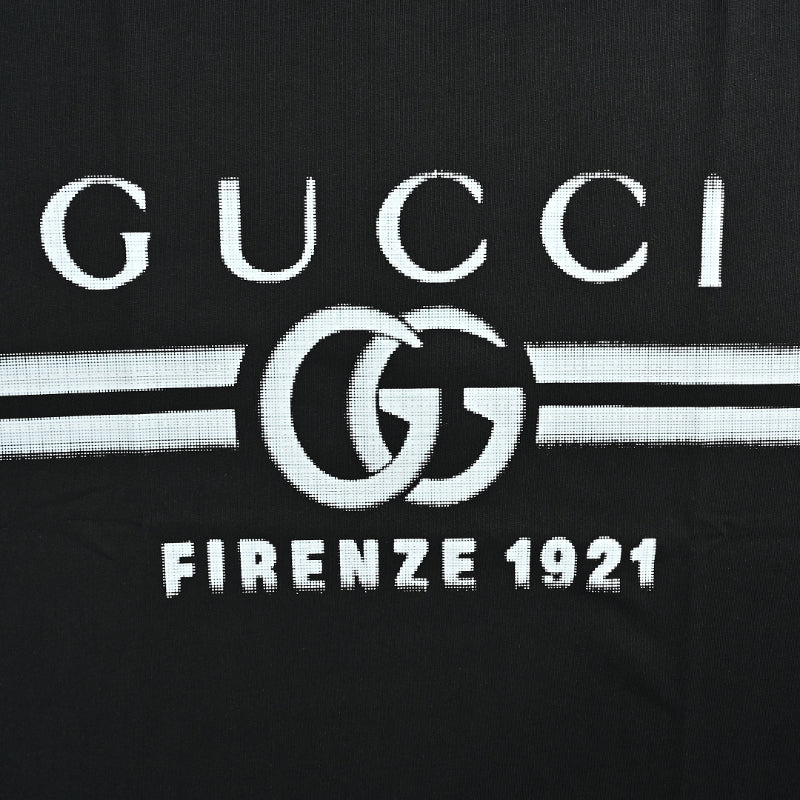Gucci Black Double-G Stripe Wordmark Graphic Tee