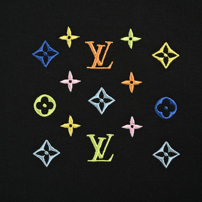 Louis Vuitton Multicolor Monogram Scatter Embroidery Crewneck – Black