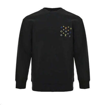 Louis Vuitton Multicolor Monogram Scatter Embroidery Crewneck – Black
