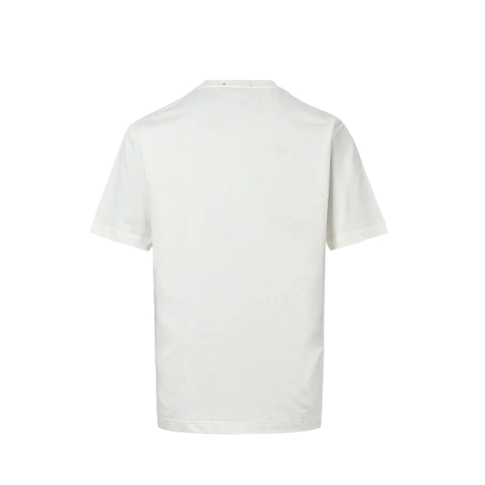 Gucci White Navy Stripe Monogram Wave Graphic Tee