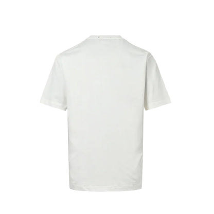 Gucci White Navy Stripe Monogram Wave Graphic Tee