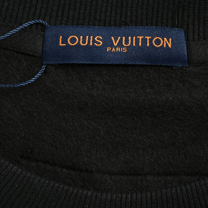 Louis Vuitton Floral Letter Embroidery Crewneck – Black