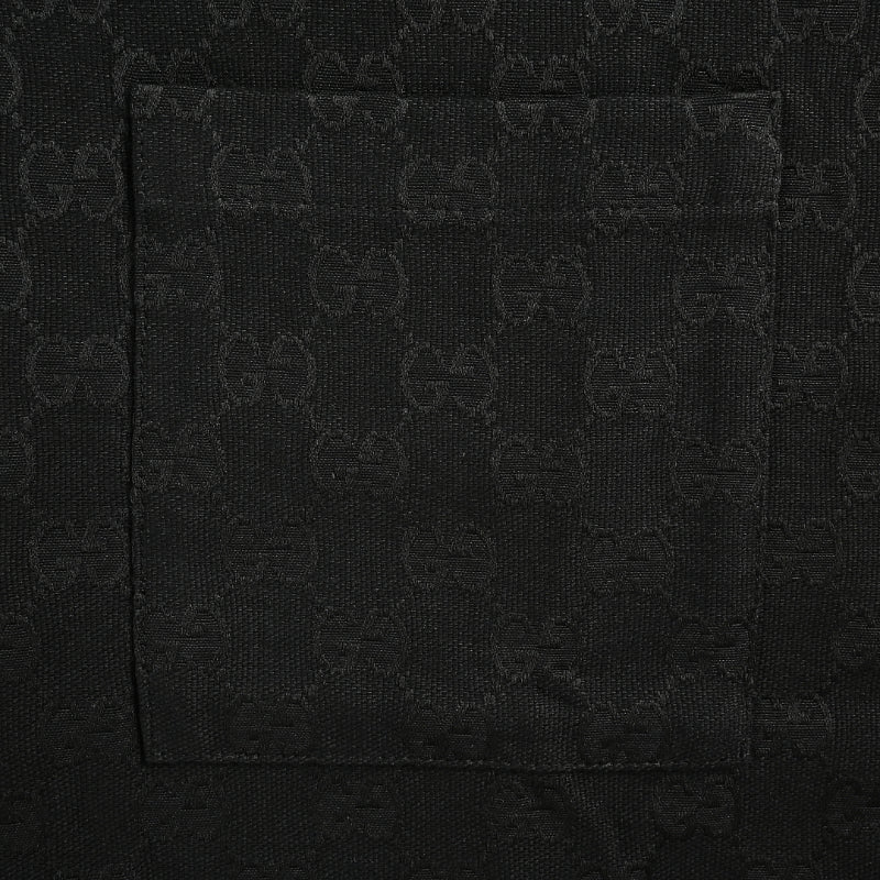 Gucci Black Tonal Double-G Jacquard Camp Collar Shirt