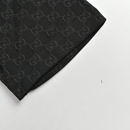 Gucci Black Tonal Double-G Jacquard Camp Collar Shirt