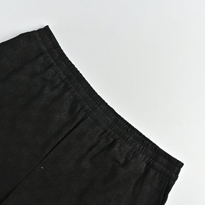 Gucci All-Over Monogram Bermuda Shorts – Black