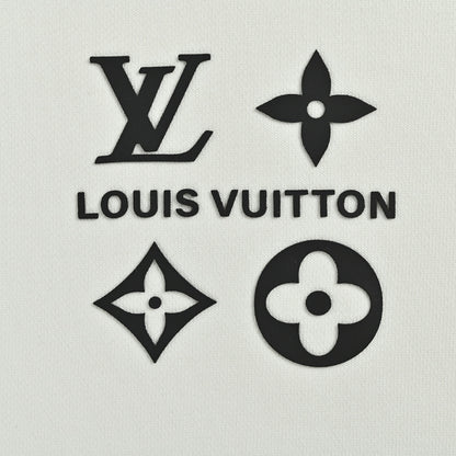 Louis Vuitton Monogram Icon Grid Embroidery Crewneck – White