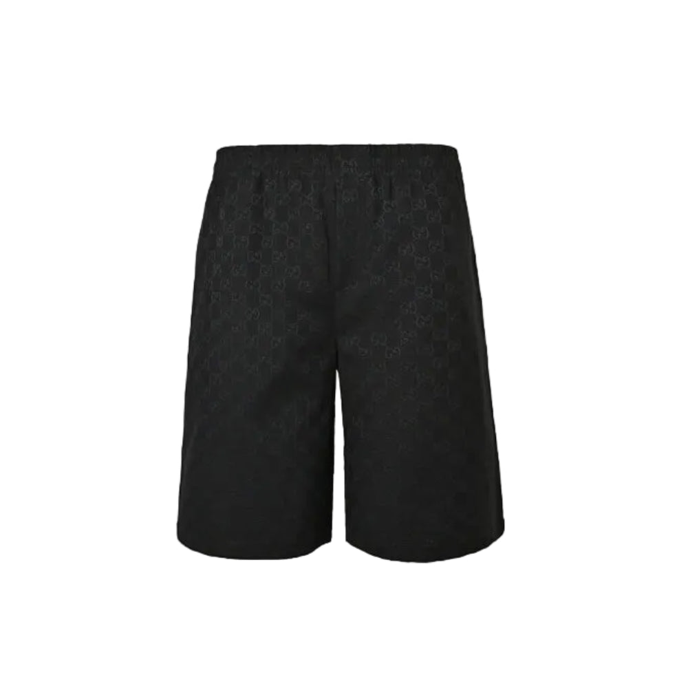 Gucci All-Over Monogram Bermuda Shorts – Black
