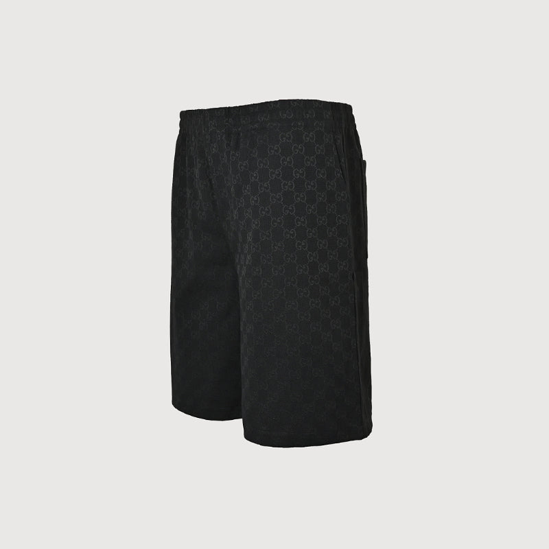 Gucci All-Over Monogram Bermuda Shorts – Black