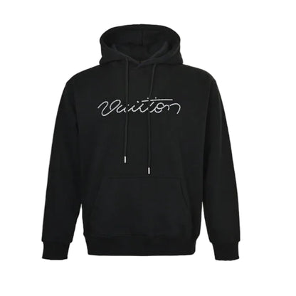 Louis Vuitton Pearl Chain Script Hoodie – Black