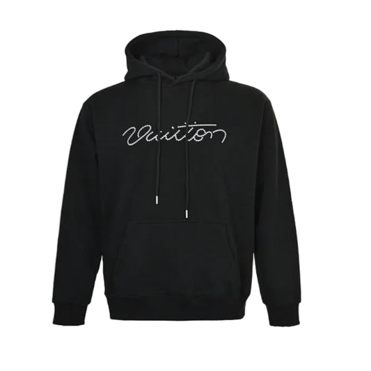 Louis Vuitton Pearl Chain Script Hoodie – Black