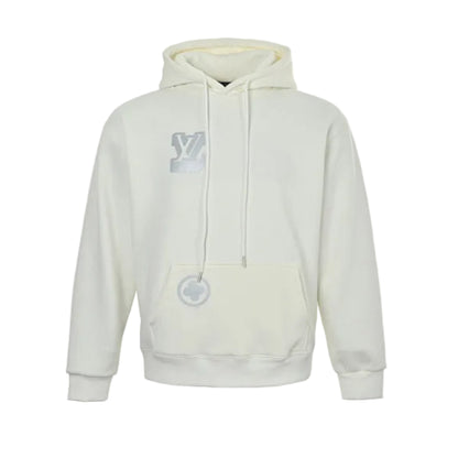 Louis Vuitton Monogram Badge & Smiley Patch Hoodie – Cream