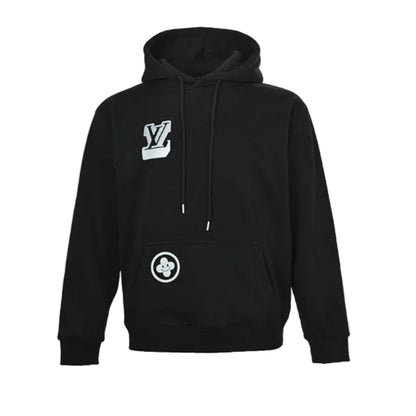 Louis Vuitton Monogram Badge & Smiley Patch Hoodie – Black