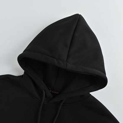 Louis Vuitton Cursive Script Embroidery Hoodie – Black